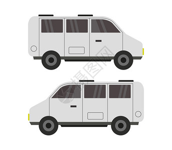 白色客运面包车设计对比图图片