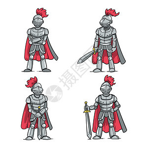 中世纪勇士骑插图图片