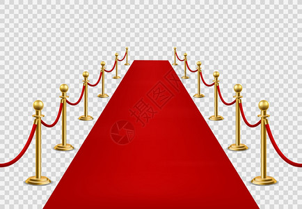 金色vip红地毯大开幕仪式vip活动或州巡视电影首映式名人登入红色天鹅绒地毯在颁奖仪式上设置障碍矢量模拟名人登入红色天鹅绒地毯设置障碍矢量设计图片