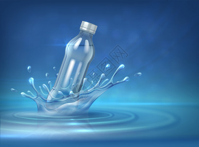 3d写实水瓶广告图片