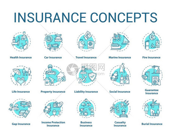 保护免受财政损失社会覆盖面风险管理矢量图图片