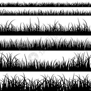 草根浅色全黑植物如平原上的新鲜甘蔗或杂草平原上的全色黑植物和草地上杂以及地的横向露天矢量草根浅色植物全黑以及草地景观矢量的全色黑图片