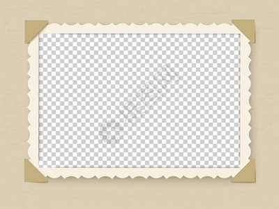 旧明信片配有装饰边缘矢量光框架模板的相册或图片配有装饰边缘矢量模板的旧明信片背景图片