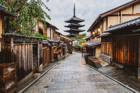 日本京都雅潘萨卡塔街道背景图片