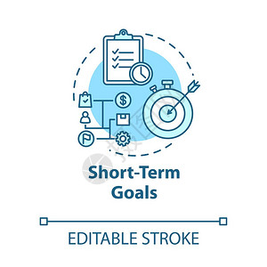 短期目标概念图图片