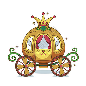 童话仙女公主马车图片素材