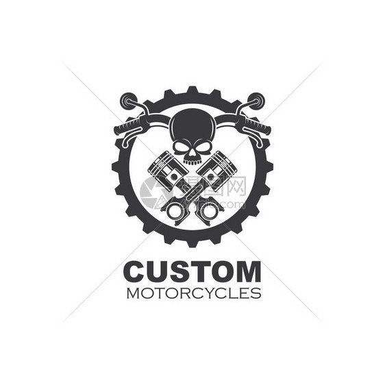 自定义摩托车矢量说明设计模板图片