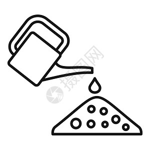 用于在白色背景上孤立的网络设计水提纲可以用于土壤图示提纲样式插画