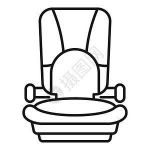 路边婴儿汽车座椅图标路边婴儿汽车座椅图标大纲用于孤立白色背景的网络设计路边婴儿汽车座椅图标轮廓风格图片