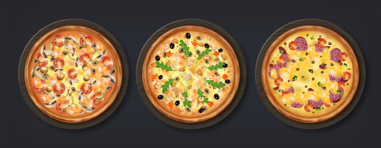 美味意大利传统食物披萨图片