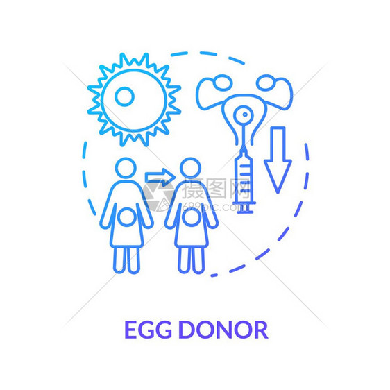 生殖技术概念细线插图矢量孤立大纲rgb彩色绘图图片