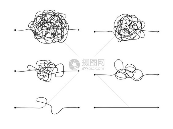 乱七八糟的线条简单乱七八糟的线条困难路缠绕过程开始的方式完成混乱的矢量连接杂乱的线条简单乱七八糟的路线条困难的路条缠绕完成混乱的图片