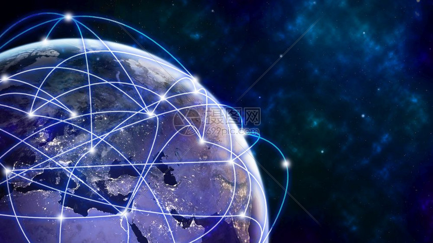 全球网络现代创造电信和互联网连接5g无线数字连接和事物未来互联网的概念图片