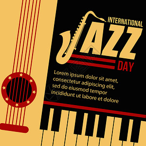 国际爵士音乐日主题矢量图片