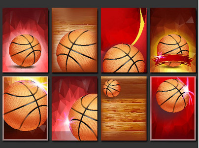 篮球海报设置矢量计空模板篮球锦标赛体育事公告横幅广游戏传单空白插图游戏传单空白插图图片