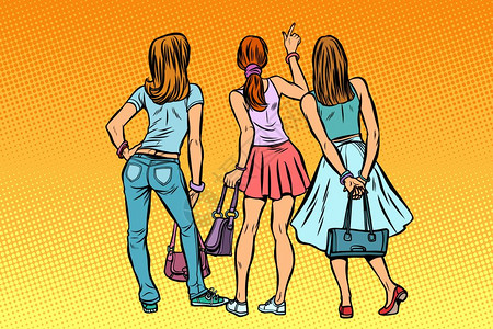 往后退插画_往后退卡通_往后退插图_手绘_板绘_摄图网