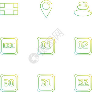 Calendr几个月化妆品家庭年份日期计数洗手间物品icon矢量设计公寓收藏风格创作图标图片