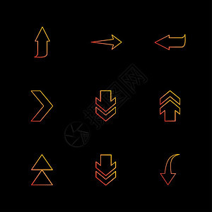 向下向上播放箭头方向左右指针下载上传向上向下播放暂停foword回放图标向量设计平面收藏风格创意图标背景图片