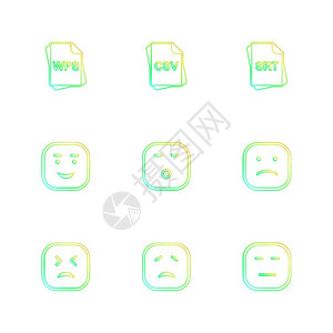 emoji表情微笑快乐悲伤哭泣笑raomntic爱愤怒困惑英俊紧张善良图标矢量设计公寓收藏风格创意图片