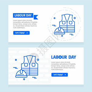 以蓝色主题矢量设计快乐劳动日用于网络设计和应用程序界面也可用于信息图矢量示图片