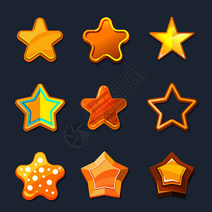glosy金卡通恒星矢量图标用于游戏uiap设计用于游戏界面的恒星用于设计移动应程序的金星卡通矢量图标用于游戏ap背景图片