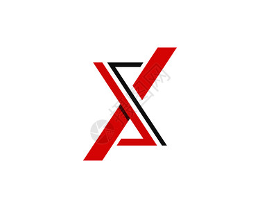 说唱符号x字母标识模板矢量图标设计插画