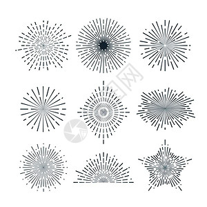 光线阳射图示手画日亮年光辐射抽象线矢量收集线日射图示手画日亮年光辐射爆发抽象线光日矢量收集图片