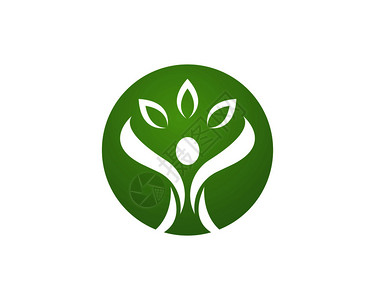 身份徽章人标志健康护理自然绿色生命病媒模板设计图片
