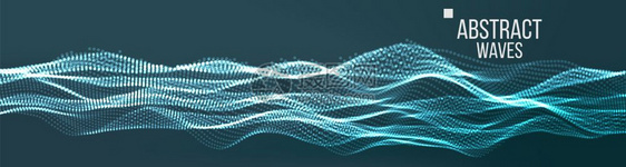 音乐波抽象声背景矢量未来技术数据点爆炸技术网格插图络uihd元素网络有线框架图片