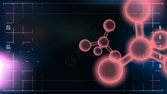 核生物技术说明分子背景矢量化学现代技术细胞或原子结构图片