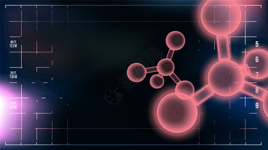 核生物技术说明分子背景矢量化学现代技术细胞或原子结构图片