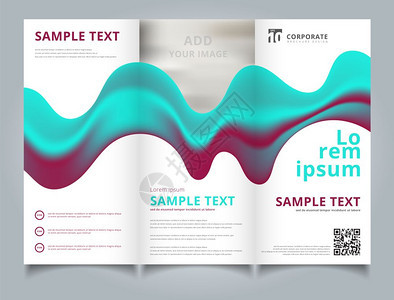 模板手册布局设计摘要3d蓝色和粉液体组成有平滑的梯度形状您可以用于传单年度报告印刷品矢量图解图片