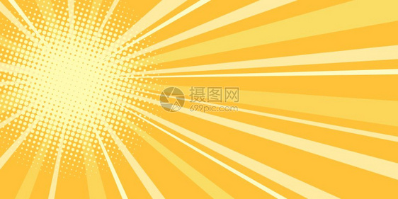 黄色太阳流行艺术背景图片