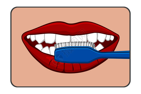 妇女刷牙的齿病媒说明清洁和护理牙科妇女刷的病媒说明妇女刷牙的口腔说明妇女刷牙的口腔说明图片