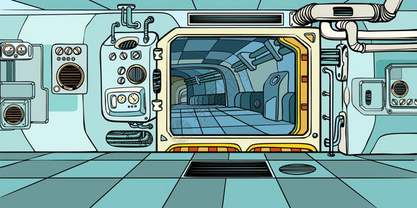 船舱空间矢量漫画图片素材