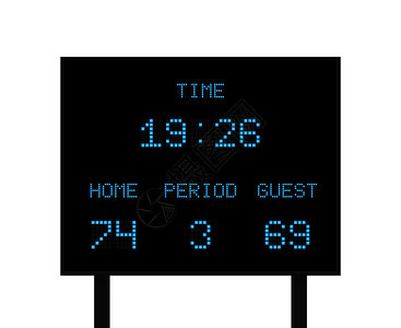 具有足球或得分竞争的矢量数字电子板具有结果竞争的记分板用信息显示记分板图片