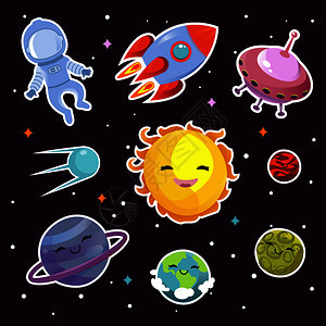 行星和太阳徽章图片