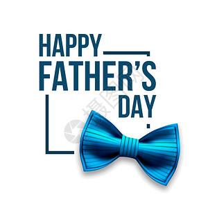 快乐的父亲一天横幅设计边弓领带插图快乐的父亲一天矢量现实的插图图片