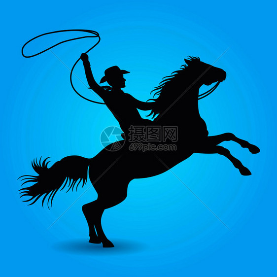 骑着拉索的男手着拉索的牛仔背影矢量说明骑着拉索的牛仔背影图片