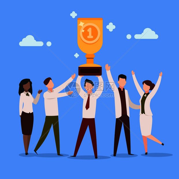 卡通获奖的团队