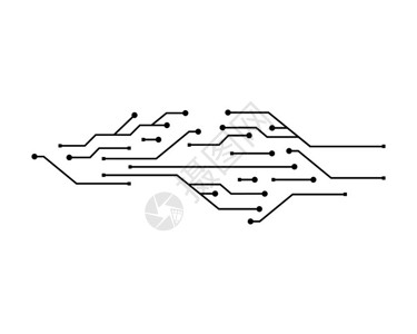 板川集成炉灶电路板线概念设计插图模板插画