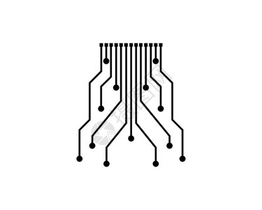 板川集成炉灶电路板线概念设计插图模板插画