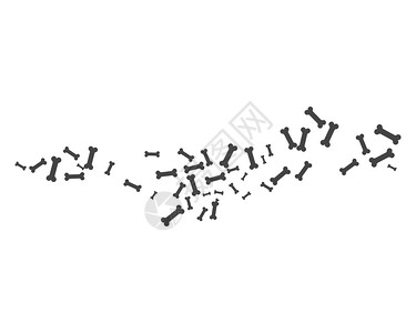 骨头矢量图标宠物狗法医图标矢量说明图片