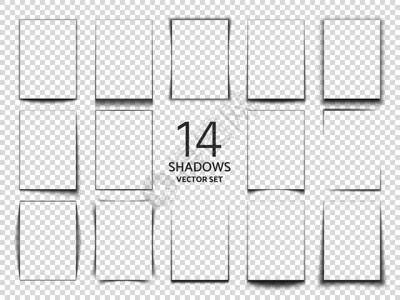 纸页上的矩形影子框3d透明阴影效果透明效果矢量说明透阴影效果背景图片