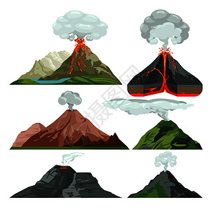 火山爆发背景图片