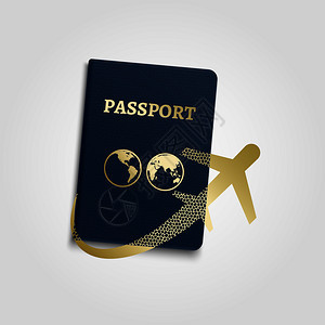 护照和飞机图片