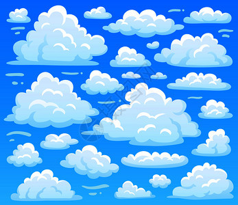 蓝色天空中的云量图解图片