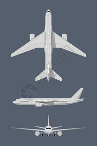 飞机侧面矢量图解图片