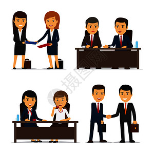 商务人员会议业谈判和务人员握手病媒说明商业人员会议图片