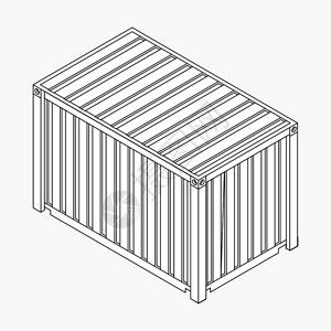 集装箱矢量插画